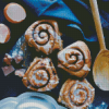 Cinnamon Roll With Cream Diamond Painting