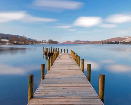 Coniston Water England Landscape Diamond Painting