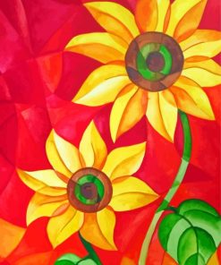 Cubist Sunflowers Art Diamond Painting