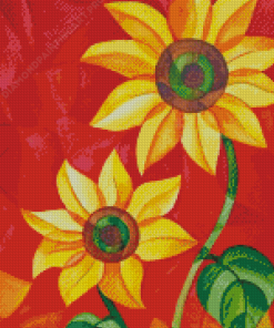 Cubist Sunflowers Art Diamond Painting