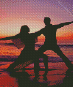 Dancing Couple In The Beach Diamond Painting