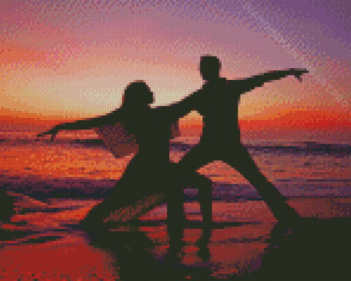 Dancing Couple In The Beach Diamond Painting