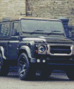 Dark Silver Land Rover Defender Diamond Painting