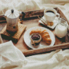 Delicious Breakfast On Bed Diamond Painting