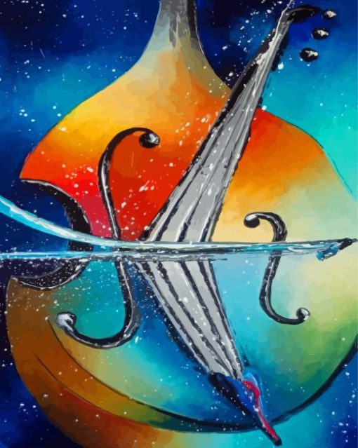 Double Bass Abstract Diamond Painting