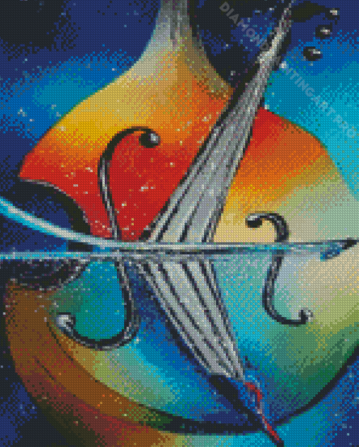 Double Bass Abstract Diamond Painting