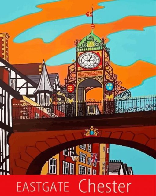 Eastgate Clock Chester Poster Diamond Painting