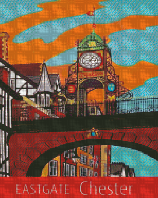 Eastgate Clock Chester Poster Diamond Painting