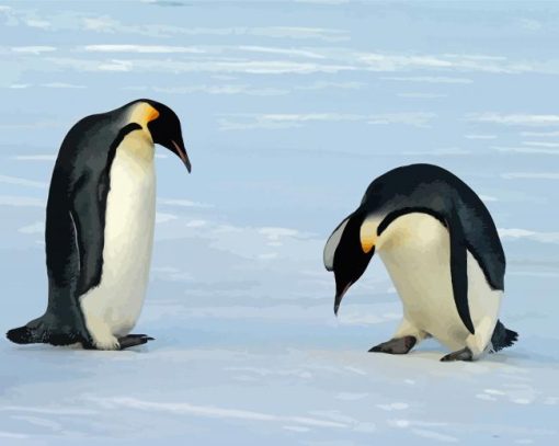 Emperor Penguin Playing Diamond Painting