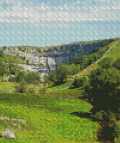 England Malham Cove Landscape Diamond Painting