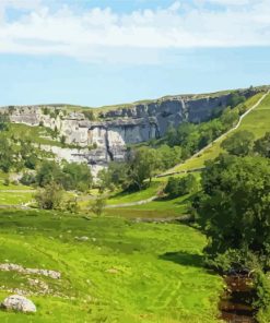 England Malham Cove Landscape Diamond Painting