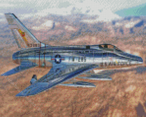 F100 Super Sabre In A Flight Diamond Painting