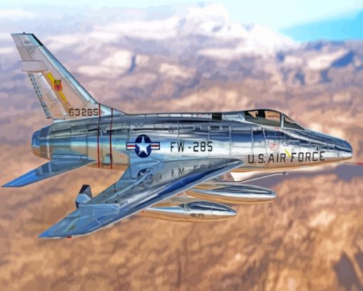 F100 Super Sabre In A Flight Diamond Painting