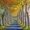 Fall Alley Trees Diamond Painting