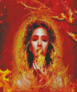 Fire Lady Diamond Painting