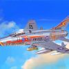 Flying F100 Super Sabre Diamond Painting