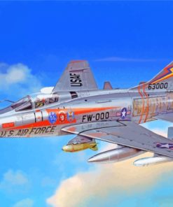 Flying F100 Super Sabre Diamond Painting