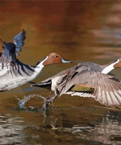 Flying Waterfowls Diamond Painting