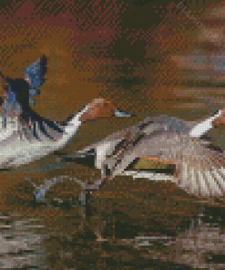 Flying Waterfowls Diamond Painting