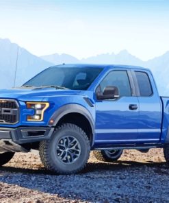 Ford Raptor Blue Car Diamond Painting