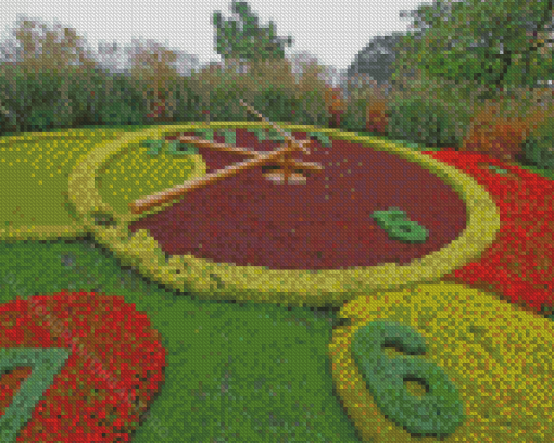 Geneva Flower Clock Diamond Painting