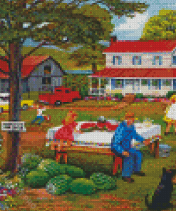 Summer Family Farm Diamond Painting