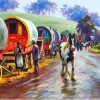 Gypsy Horse Wagon Art Diamond Painting