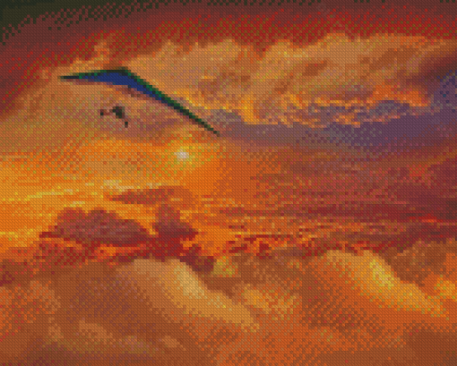 Hang Gliding Above Clouds Diamond Painting