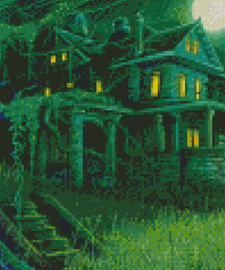 Haunted Property In Moonlight Art Diamond Painting