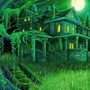 Haunted Property In Moonlight Art Diamond Painting