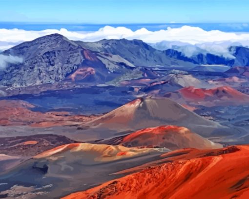 Hawaii Haleakala Volcano Diamond Painting