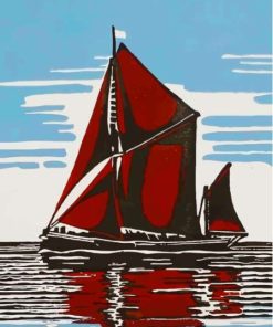 Thames Sailing Barge Diamond Painting