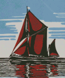 Thames Sailing Barge Diamond Painting