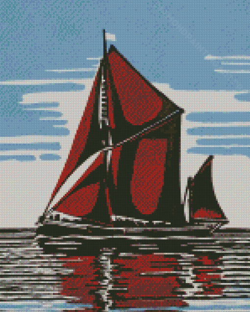 Thames Sailing Barge Diamond Painting