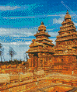 India Chennai Shore Temple Diamond Painting