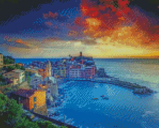 Italy Porto Venere At Sunset Diamond Painting