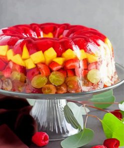 Jello Fruits Cake Diamond Painting