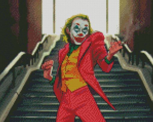 Joker Smoking And Dancing On Stairs Diamond Painting