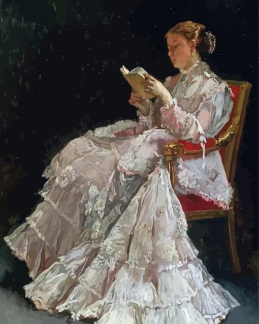 La Liseuse By Alfred Stevens Diamond Painting