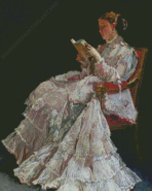 La Liseuse By Alfred Stevens Diamond Painting