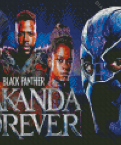 Marvel Black Panther Wakanda Forever Movie Diamond Painting