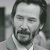 Monochrome Keanu Reeves Diamond Painting