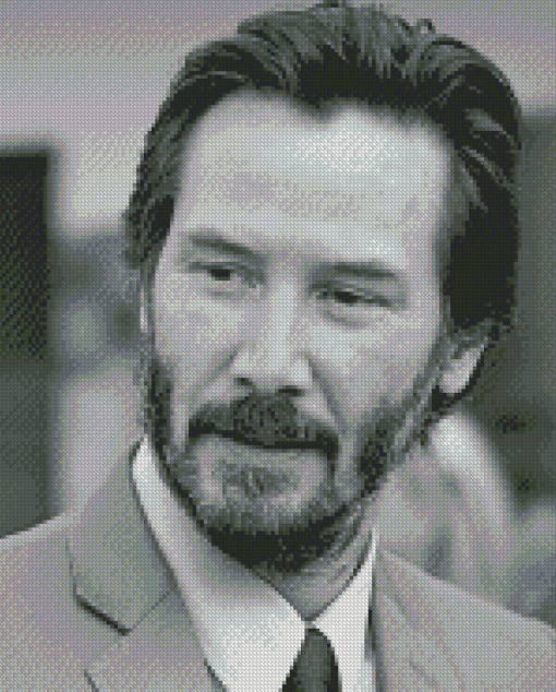 Monochrome Keanu Reeves Diamond Painting