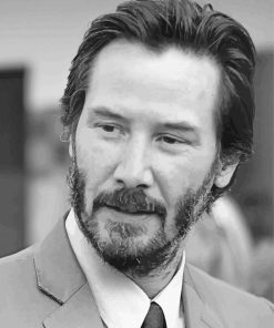 Monochrome Keanu Reeves Diamond Painting