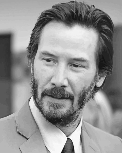 Monochrome Keanu Reeves Diamond Painting