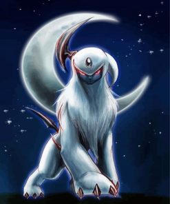 Moonlight Absol Pokemon Diamond Painting