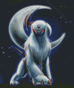 Moonlight Absol Pokemon Diamond Painting