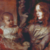 Mrs Elizabeth Young Mitchell And Her Baby By Alfred Stevens Diamond Painting