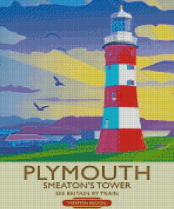 Plymouth Smeatons Tower Poster Diamond Painting