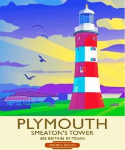 Plymouth Smeatons Tower Poster Diamond Painting